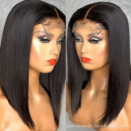 Cheap wholesale new arrive 4x4 closure bob wigs 100% human hair, Raw Brazilian hair bob lace front wigs